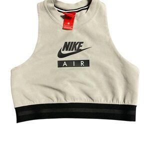 Nike Air Cream and Black Crop Top